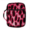 Hot Pink And Black Cheetah Print Front Pocket Bible Bag