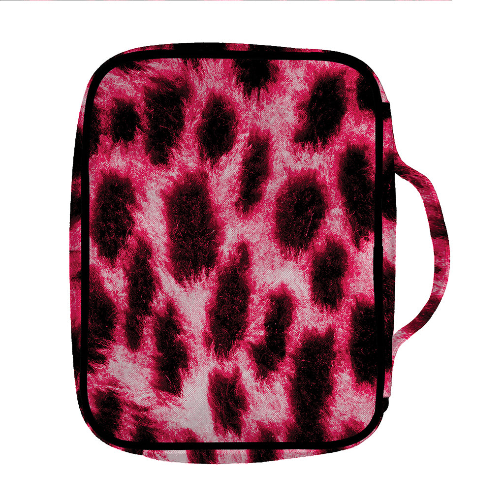Hot Pink And Black Cheetah Print Front Pocket Bible Bag