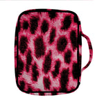 Hot Pink And Black Cheetah Print Front Pocket Bible Bag