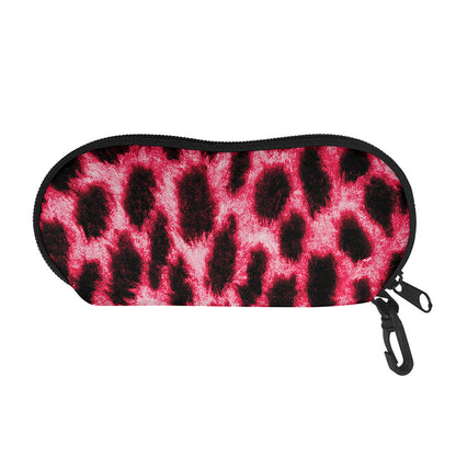 Hot Pink And Black Cheetah Print Glasses Case