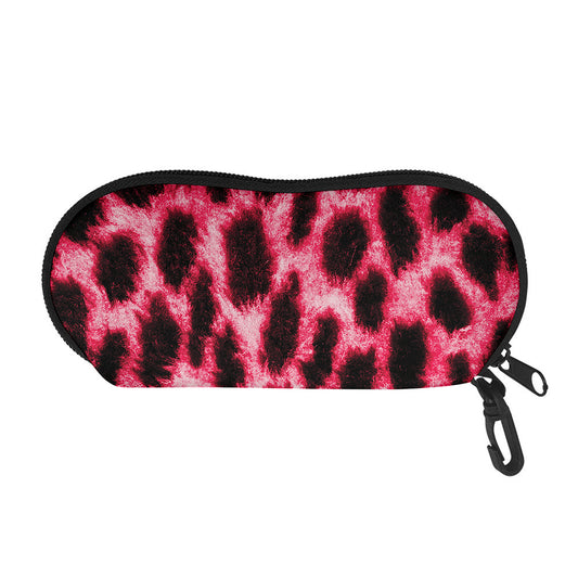Hot Pink And Black Cheetah Print Glasses Case