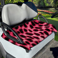 Hot Pink And Black Cheetah Print Golf Cart Seat Cover