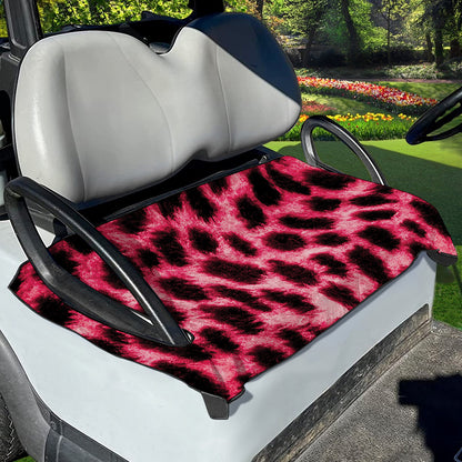 Hot Pink And Black Cheetah Print Golf Cart Seat Cover