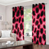 Hot Pink And Black Cheetah Print Grommet Curtains