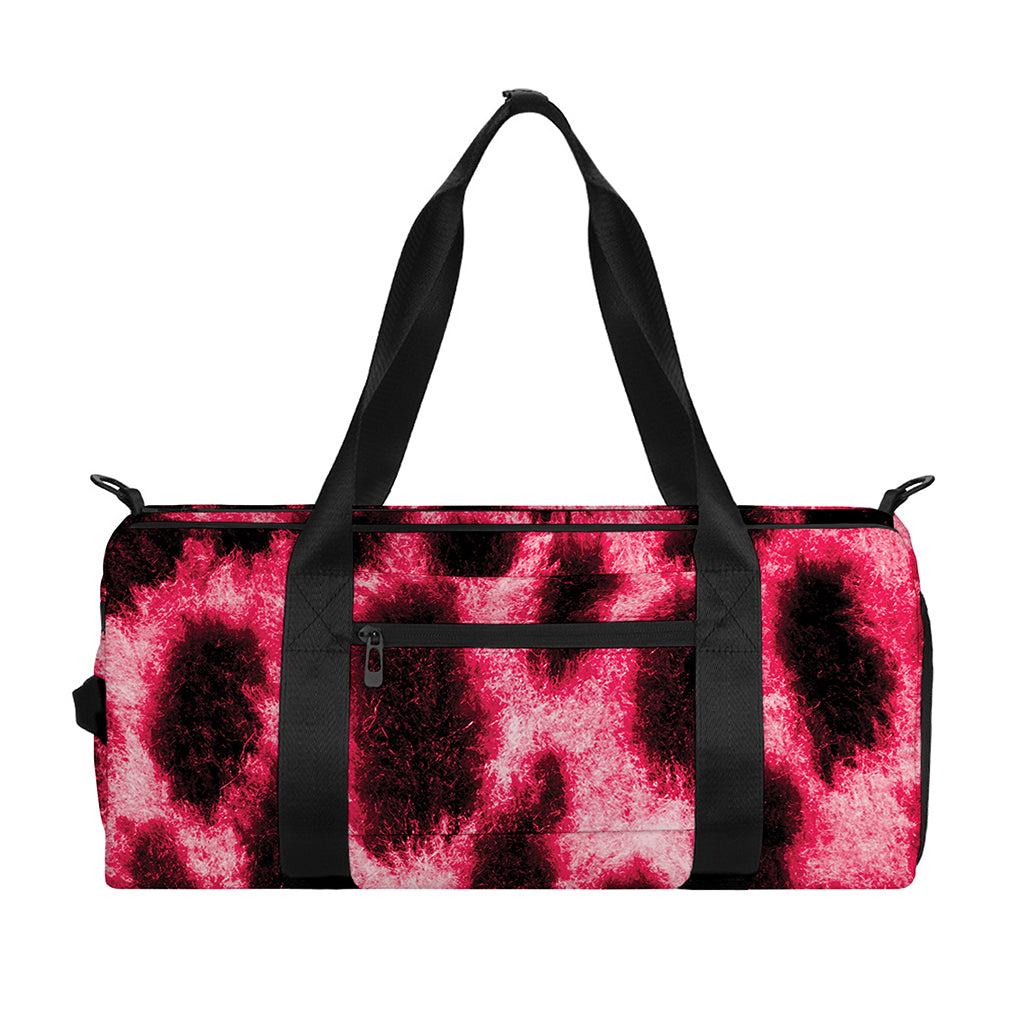 Hot Pink And Black Cheetah Print Gym Bag