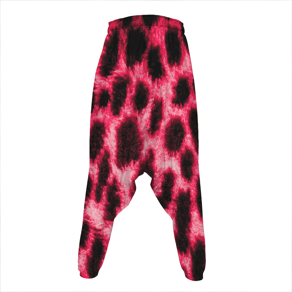 Hot Pink And Black Cheetah Print Hammer Pants