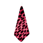 Hot Pink And Black Cheetah Print Hand Towel