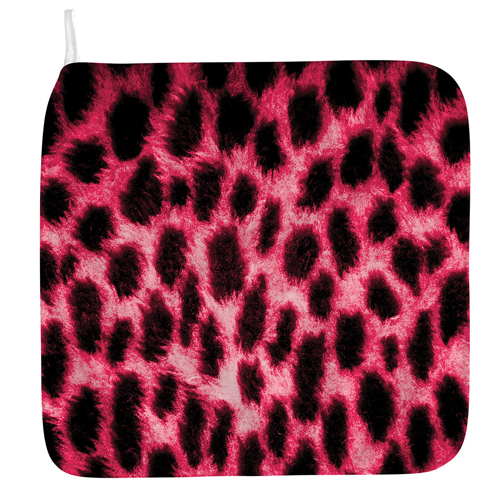 Hot Pink And Black Cheetah Print Hand Towel