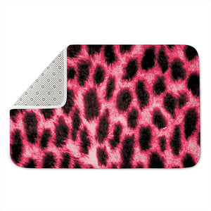 Hot Pink And Black Cheetah Print Indoor Door Mat