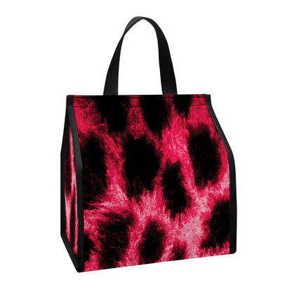 Hot Pink And Black Cheetah Print Insulated Lunch Tote