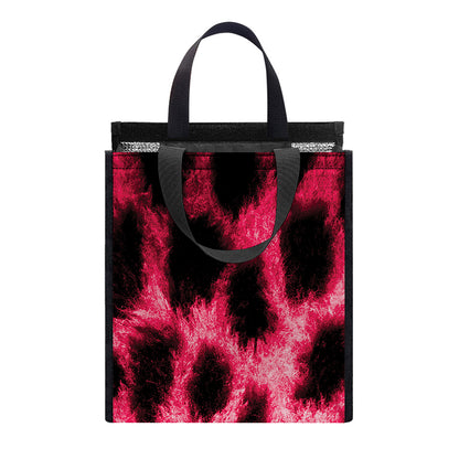 Hot Pink And Black Cheetah Print Insulated Lunch Tote
