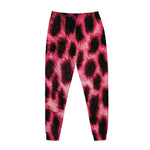 Hot Pink And Black Cheetah Print Jogger Pants