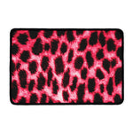 Hot Pink And Black Cheetah Print Kitchen Mat