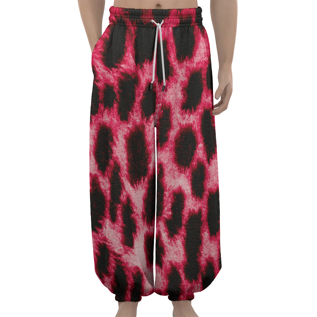 Hot Pink And Black Cheetah Print Lantern Pants