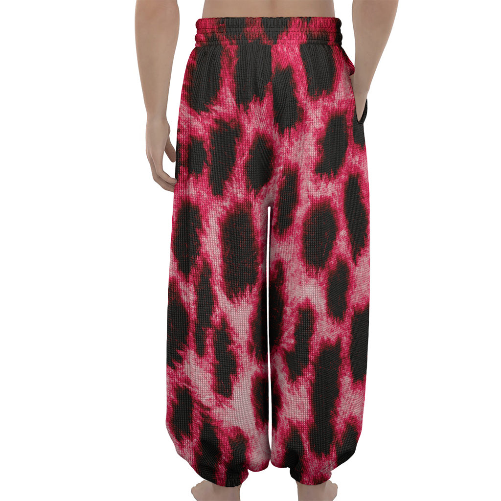 Hot Pink And Black Cheetah Print Lantern Pants