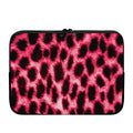 Hot Pink And Black Cheetah Print Laptop Sleeve