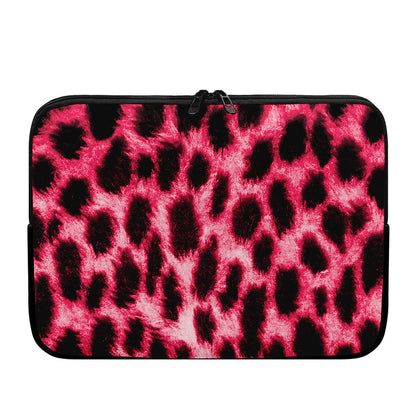 Hot Pink And Black Cheetah Print Laptop Sleeve