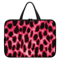 Hot Pink And Black Cheetah Print Laptop Sleeve With Handle