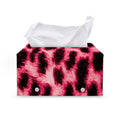 Hot Pink And Black Cheetah Print Leather Tissue Box Cover