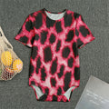 Hot Pink And Black Cheetah Print Men's Bodysuit