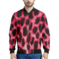 Hot Pink And Black Cheetah Print Men's Bomber Jacket