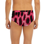 Hot Pink And Black Cheetah Print Men's Briefs