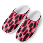 Hot Pink And Black Cheetah Print Mesh Casual Shoes