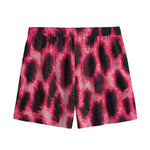 Hot Pink And Black Cheetah Print Mesh Shorts