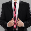 Hot Pink And Black Cheetah Print Necktie