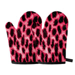 Hot Pink And Black Cheetah Print Oven Mitts