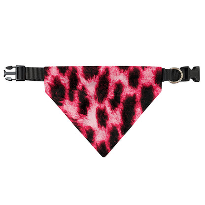 Hot Pink And Black Cheetah Print Over The Collar Dog Bandana