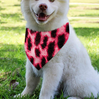 Hot Pink And Black Cheetah Print Over The Collar Dog Bandana