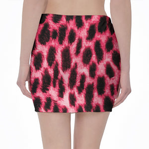 Hot Pink And Black Cheetah Print Pencil Mini Skirt