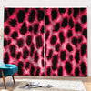 Hot Pink And Black Cheetah Print Pencil Pleat Curtains