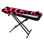 Hot Pink And Black Cheetah Print Piano Keyboard Cover