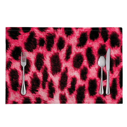 Hot Pink And Black Cheetah Print Placemat