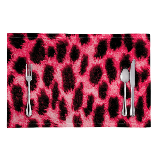 Hot Pink And Black Cheetah Print Placemat