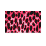 Hot Pink And Black Cheetah Print Polyester Flag