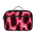 Hot Pink And Black Cheetah Print Portable Lunch Bag