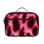 Hot Pink And Black Cheetah Print Portable Lunch Bag