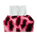 Hot Pink And Black Cheetah Print Rectangle Tissue Box Cover