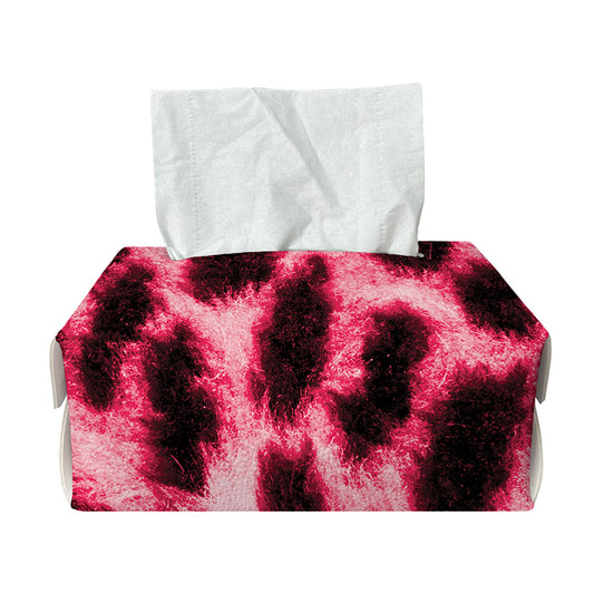 Hot Pink And Black Cheetah Print Rectangle Tissue Box Cover