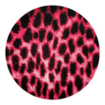 Hot Pink And Black Cheetah Print Round Blanket