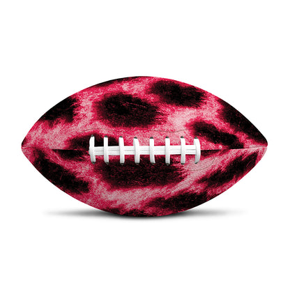 Hot Pink And Black Cheetah Print Rugby Ball