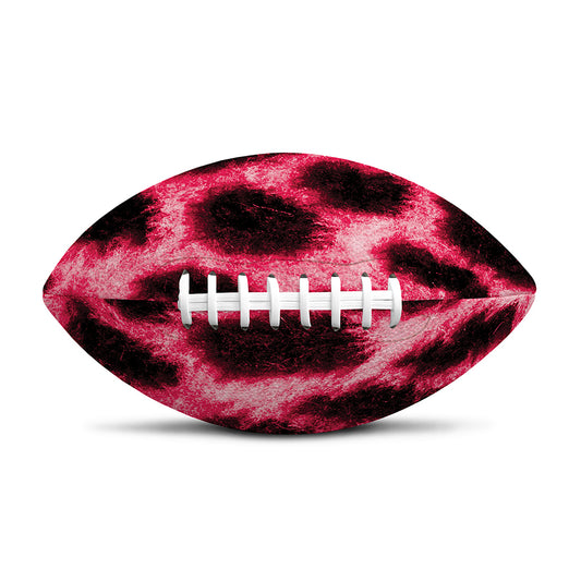 Hot Pink And Black Cheetah Print Rugby Ball