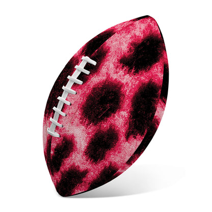 Hot Pink And Black Cheetah Print Rugby Ball