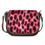 Hot Pink And Black Cheetah Print Saddle Bag