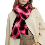 Hot Pink And Black Cheetah Print Scarf