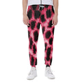 Hot Pink And Black Cheetah Print Joggers