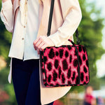Hot Pink And Black Cheetah Print Shoulder Strap Bible Bag